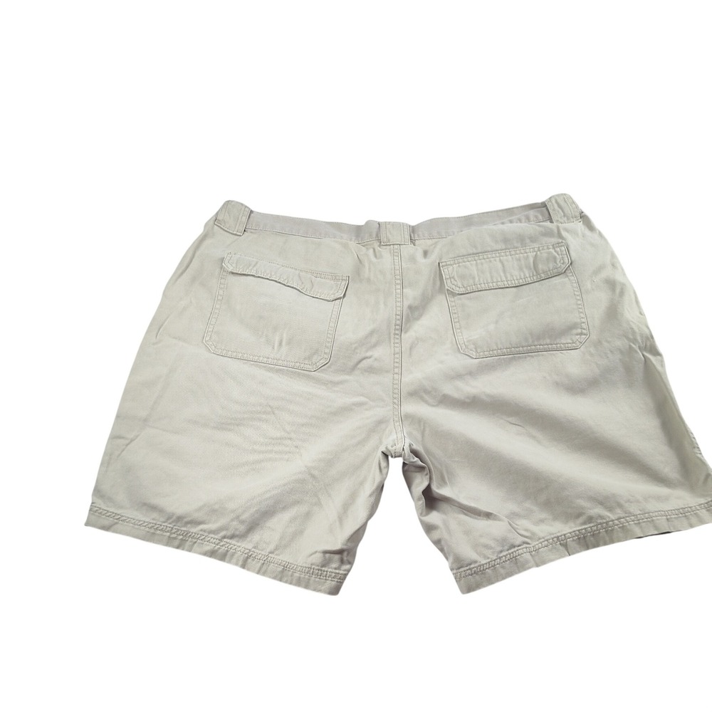 Croft & Barrow Cargo Shorts Mens 46 Khaki Excellent Cotton Elastic Waist Utility - Picture 10 of 10